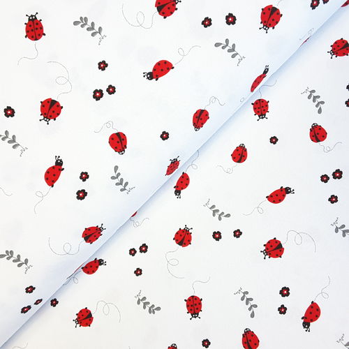 Jersey * Marienkäfer "Ladybug" auf weiß