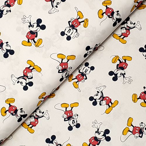 Baumwolldruck * Mickey Maus auf weiß