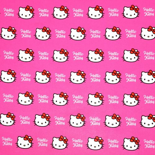 Baumwolldruck * Hello Kitty * Köpfe auf pink * Dekostoff