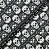 Baumwolldruck * Totenköpfe schwarz / weiß