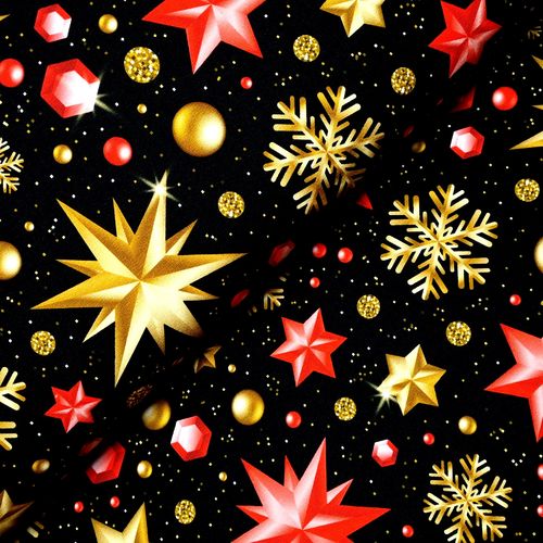 Sweat * Merry Christmas * Sterne und Kristalle auf schwarz