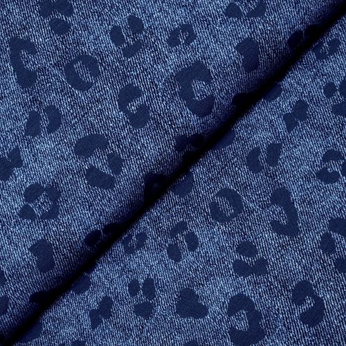 Jersey * Animalprint "Leo" Looks like Denim * blau
