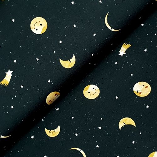 73x150 * Sommersweat "Mini Forest" Moon & Stars