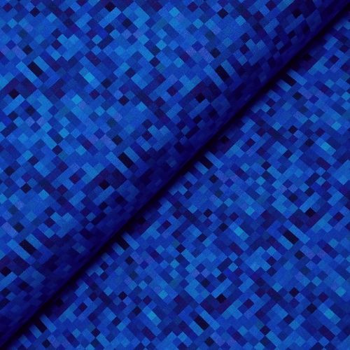 Sommersweat * Pixel * blau * Digitaldruck