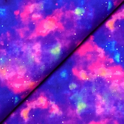 Modal Sommersweat * Galaxy * pink/blau * Digitaldruck